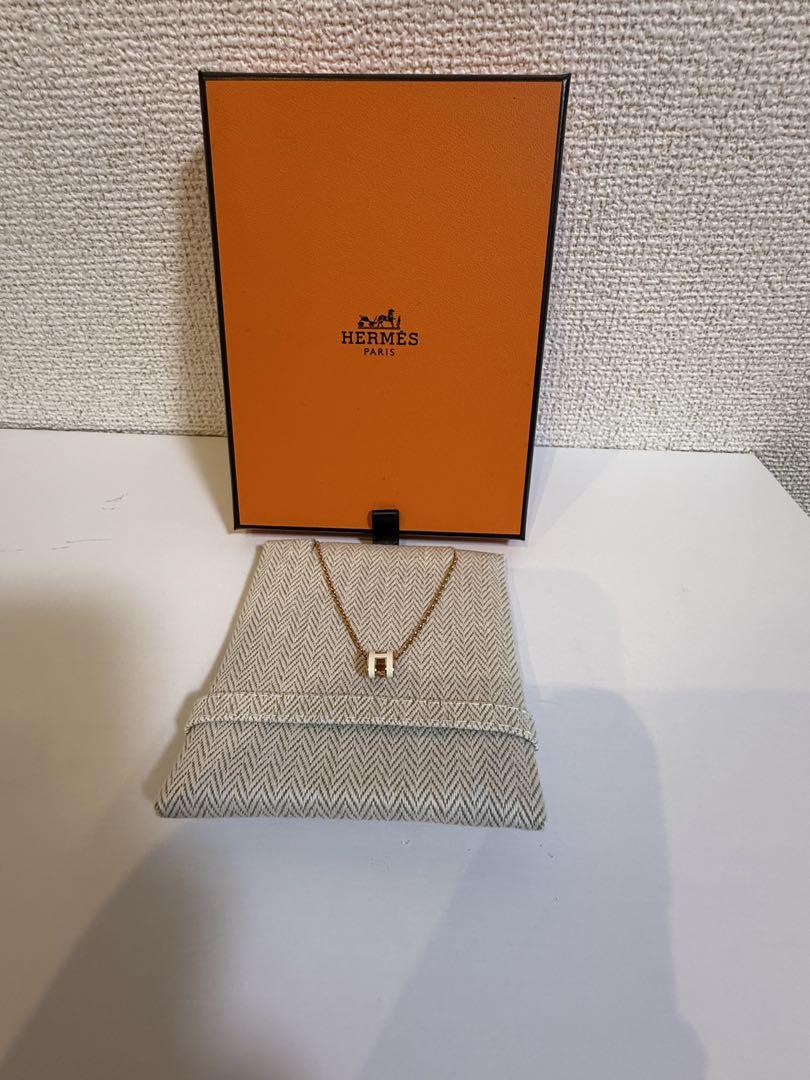 最終特別割引【美品】HERMESエルメスミニポップアッシュH ネックレスホワイト