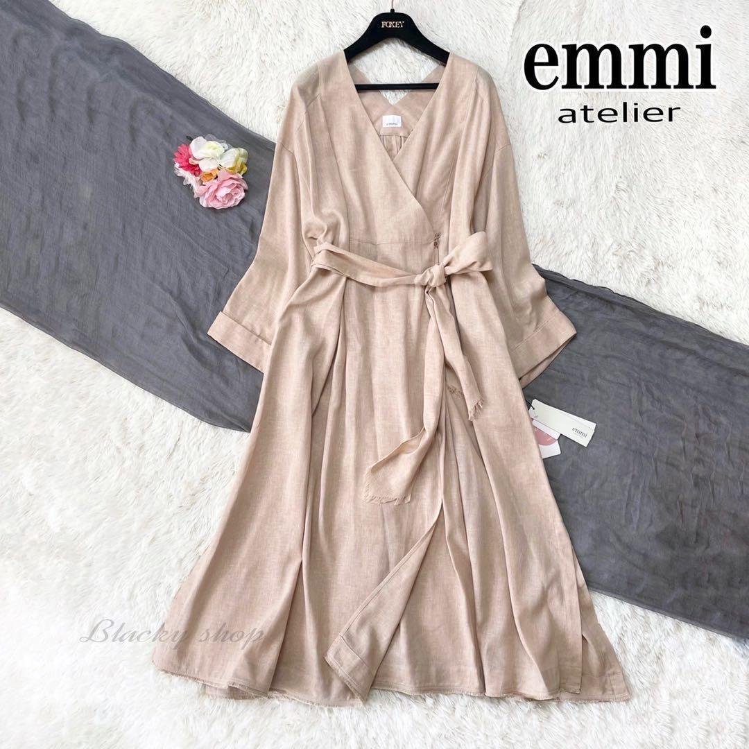 【未使用】emmi atelier リラックス リネン ワンピース ベージュ 1