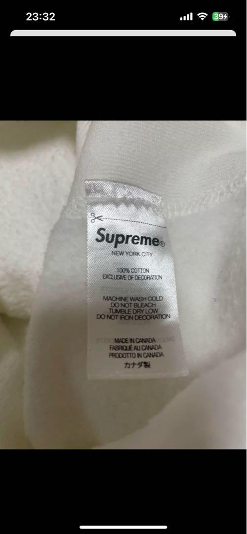 Supreme ホワイト パーカー