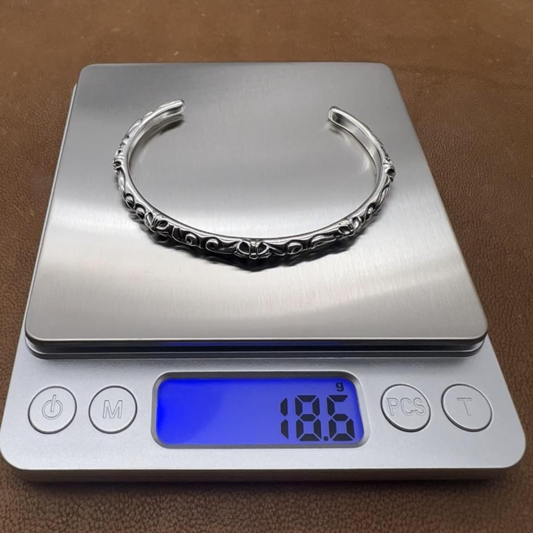 SBT バングル シルバー925 ブレスレット クロス 唐草模様 新品