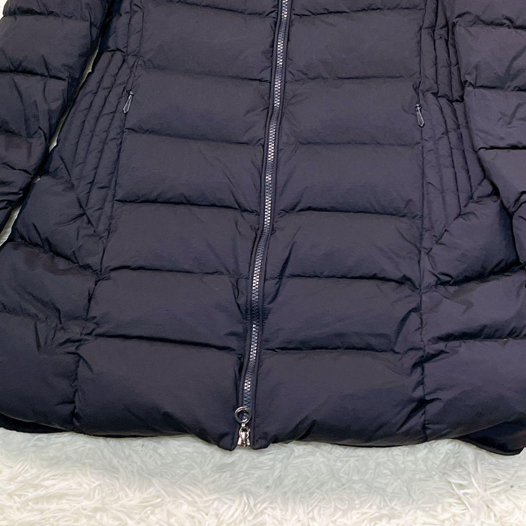 【美品】TATRAS ポリテアマ ロングダウンコート Aライン ネイビー