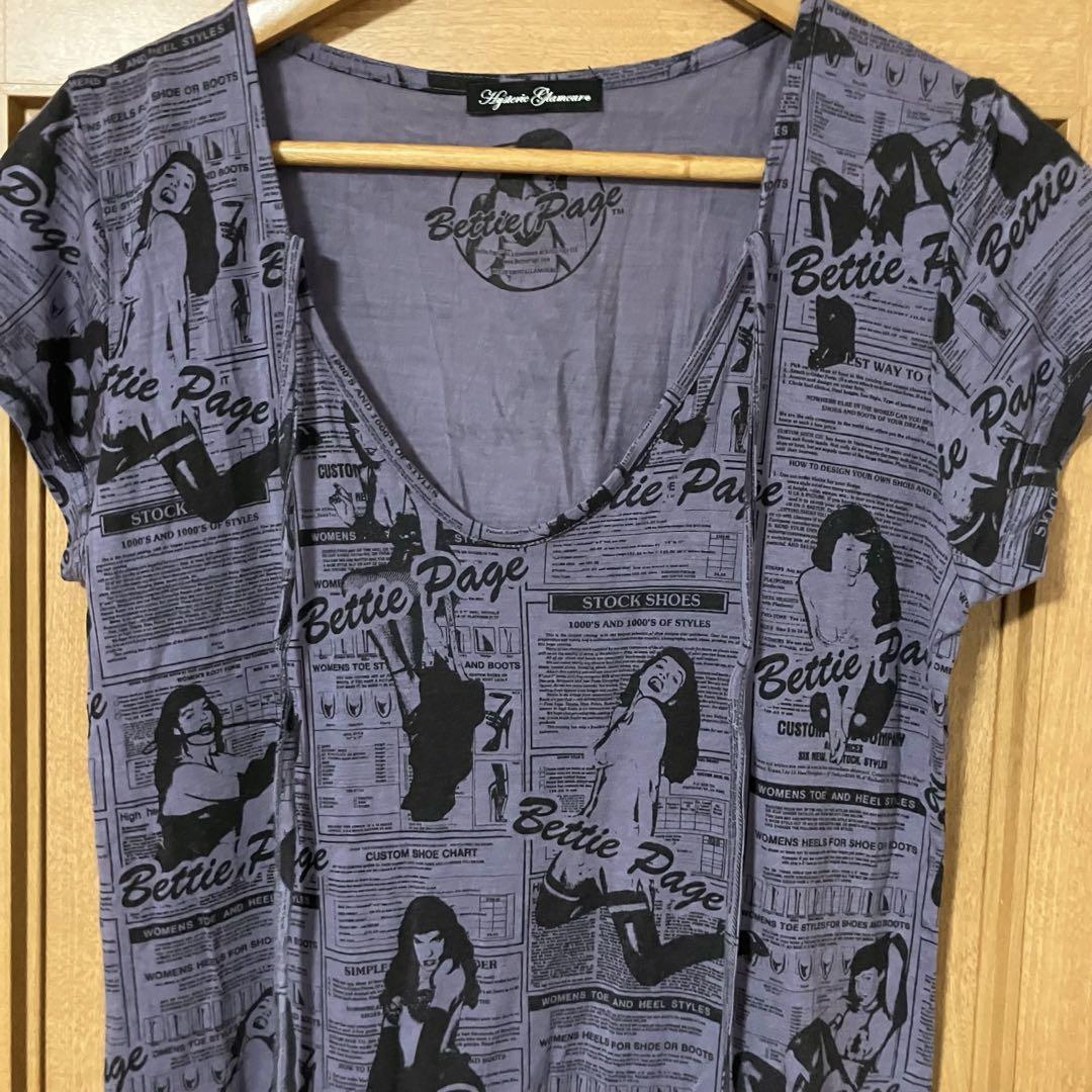 【数々のアワードを受賞】 雰囲気抜群❗️】HYSTERIC GLAMOUR ベティページ 総柄 トップス