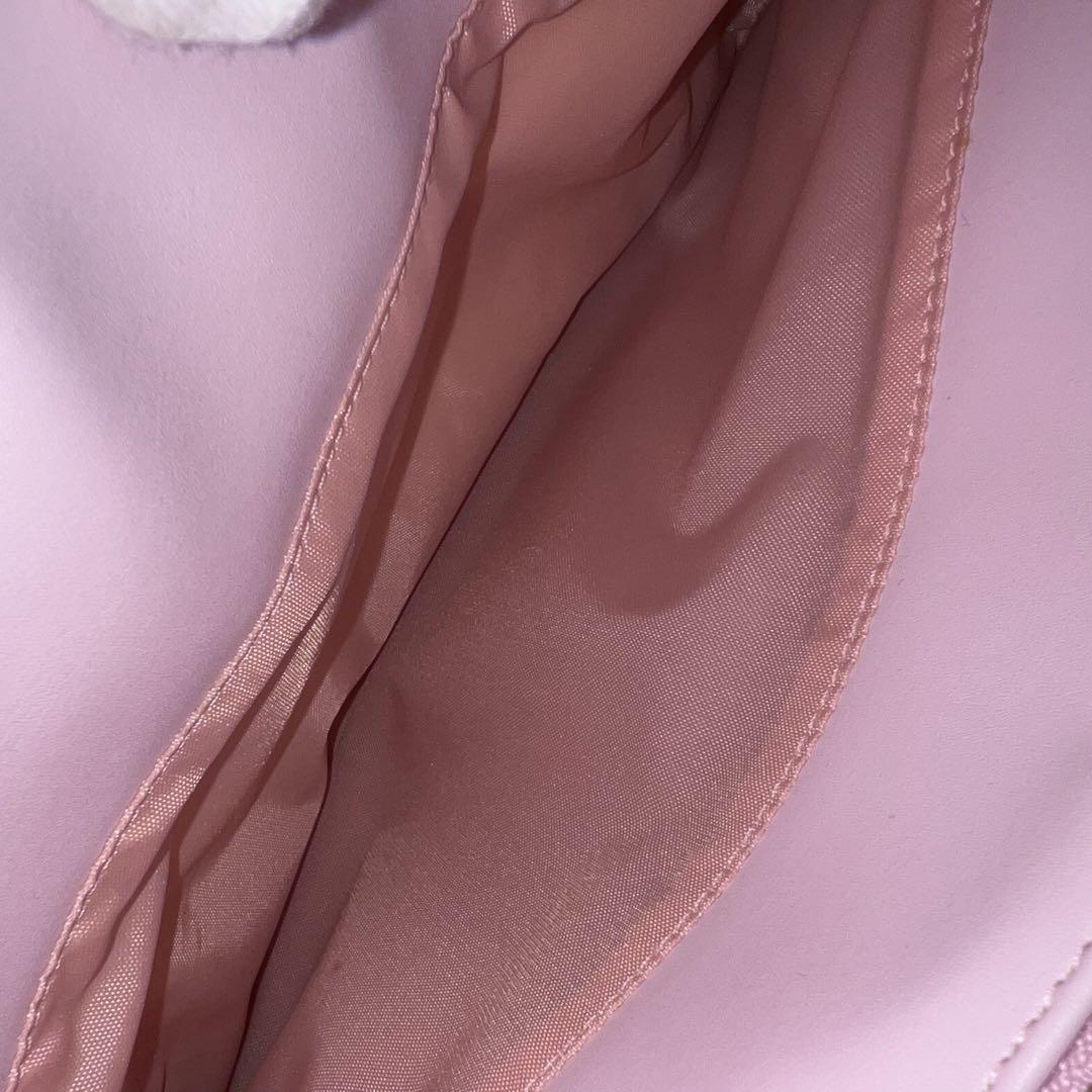 courrèges クレージュ トートバッグ　ロゴ金具　レザー　ピンク　カバン