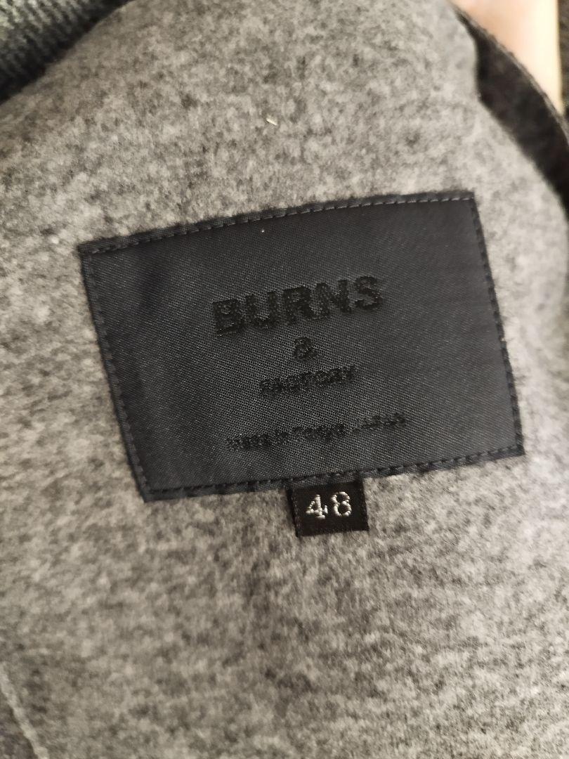 メンズ BURNS＆FACTORY ウールジャケット カシミア混 グレー