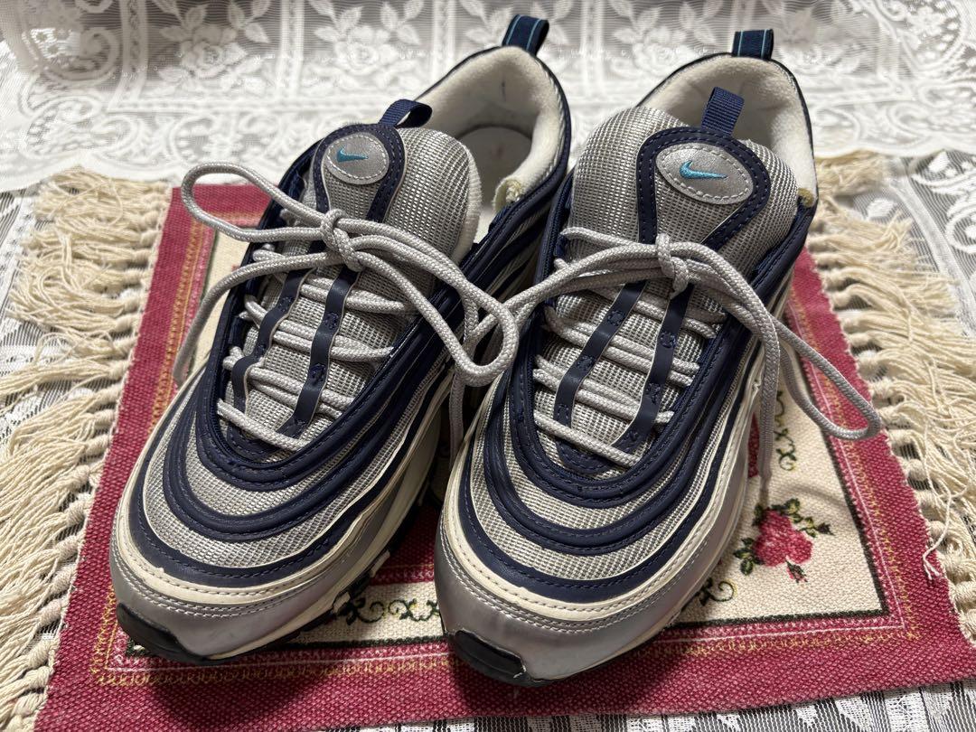 Nike Air Max 97 メタリックシルバー/ネイビー スニーカー