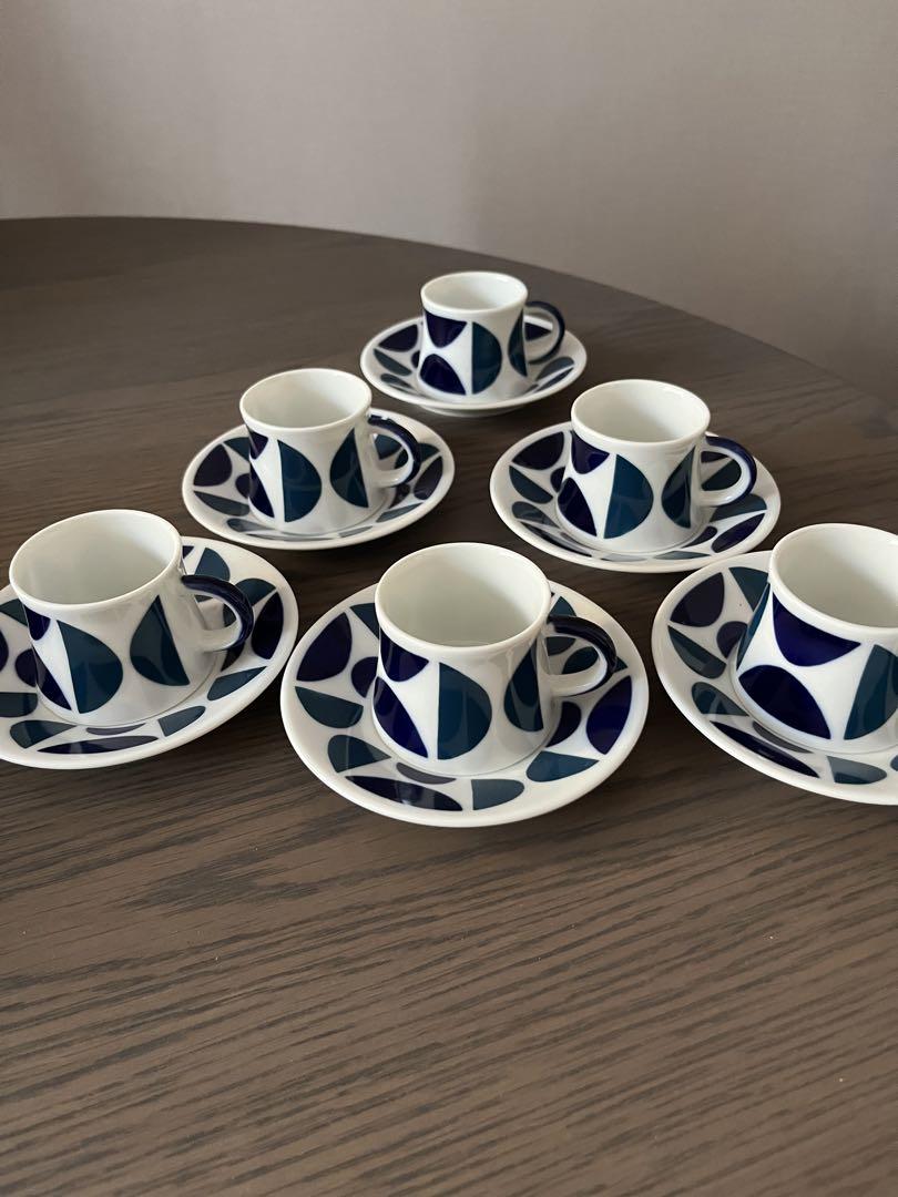 スペイン サルガデロス Paxarica ab1コーヒーカップ＆ソーサー6客