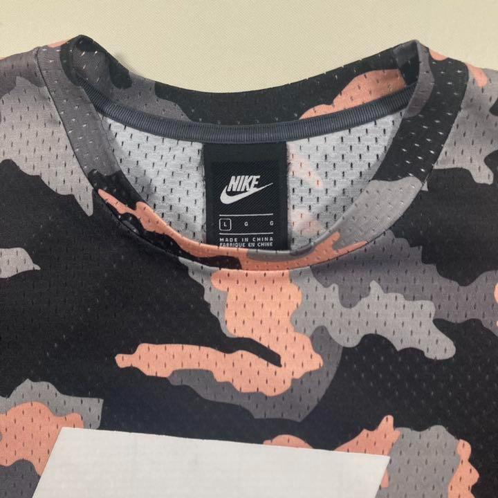 ナイキ NIKE◆デカロゴ NSW Tシャツ TEE◆カモ柄 Lサイズ