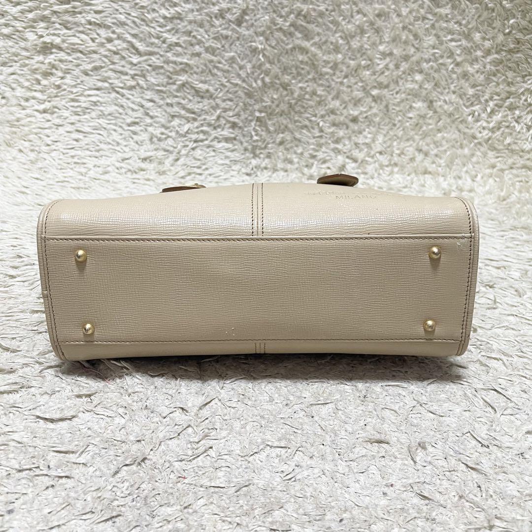 ミラショーン　ハンドバッグ　ブラウン　ゴールド金具　本革　レザー 35s1gm9m2b-brown.jpg