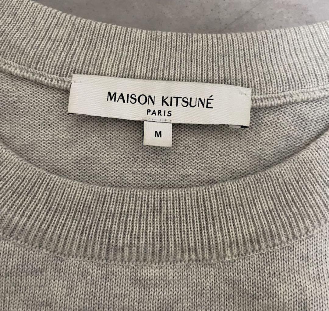 MAISON KITSUNE ボールド フォックスヘッド パッチ セーター　M