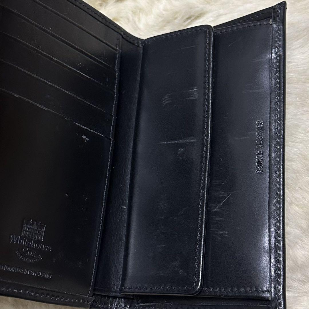 だいすけ様　ホワイトハウスコックス　三つ折り財布　ブラック　箱付