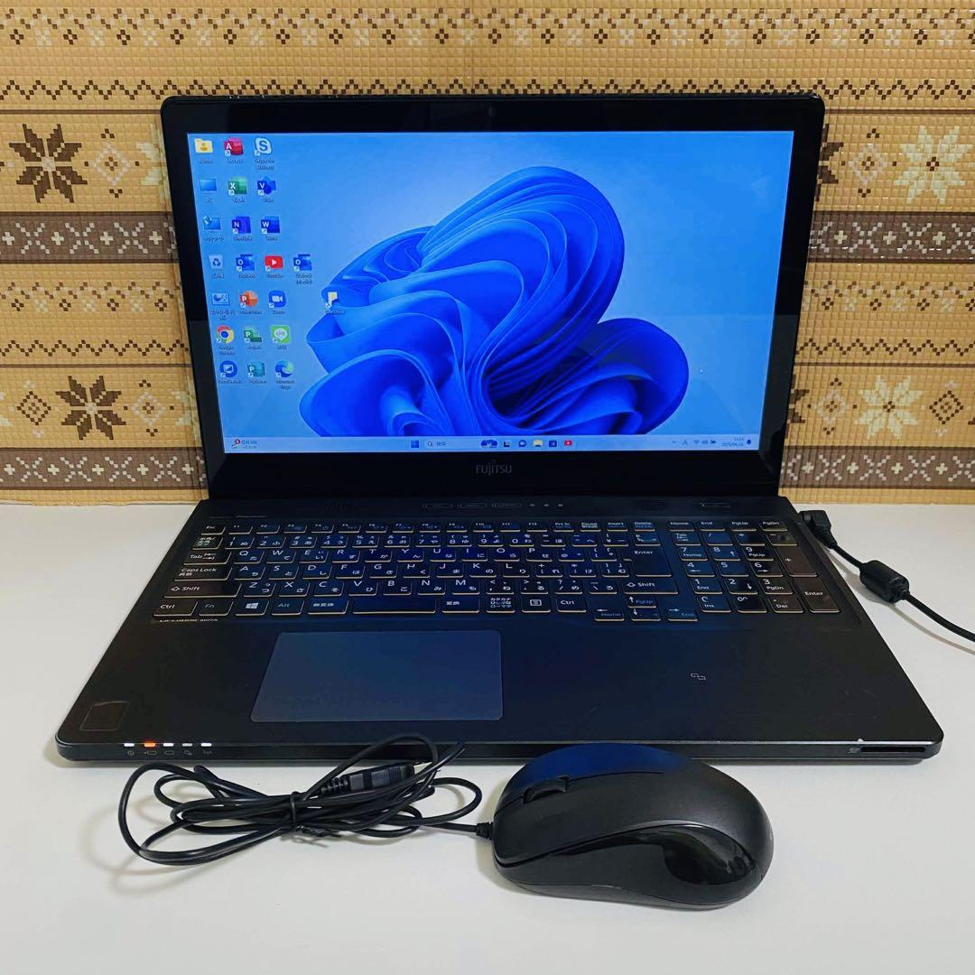 Y679 Fujitsuノートパソコンi7高速SSDサクサク Windows11