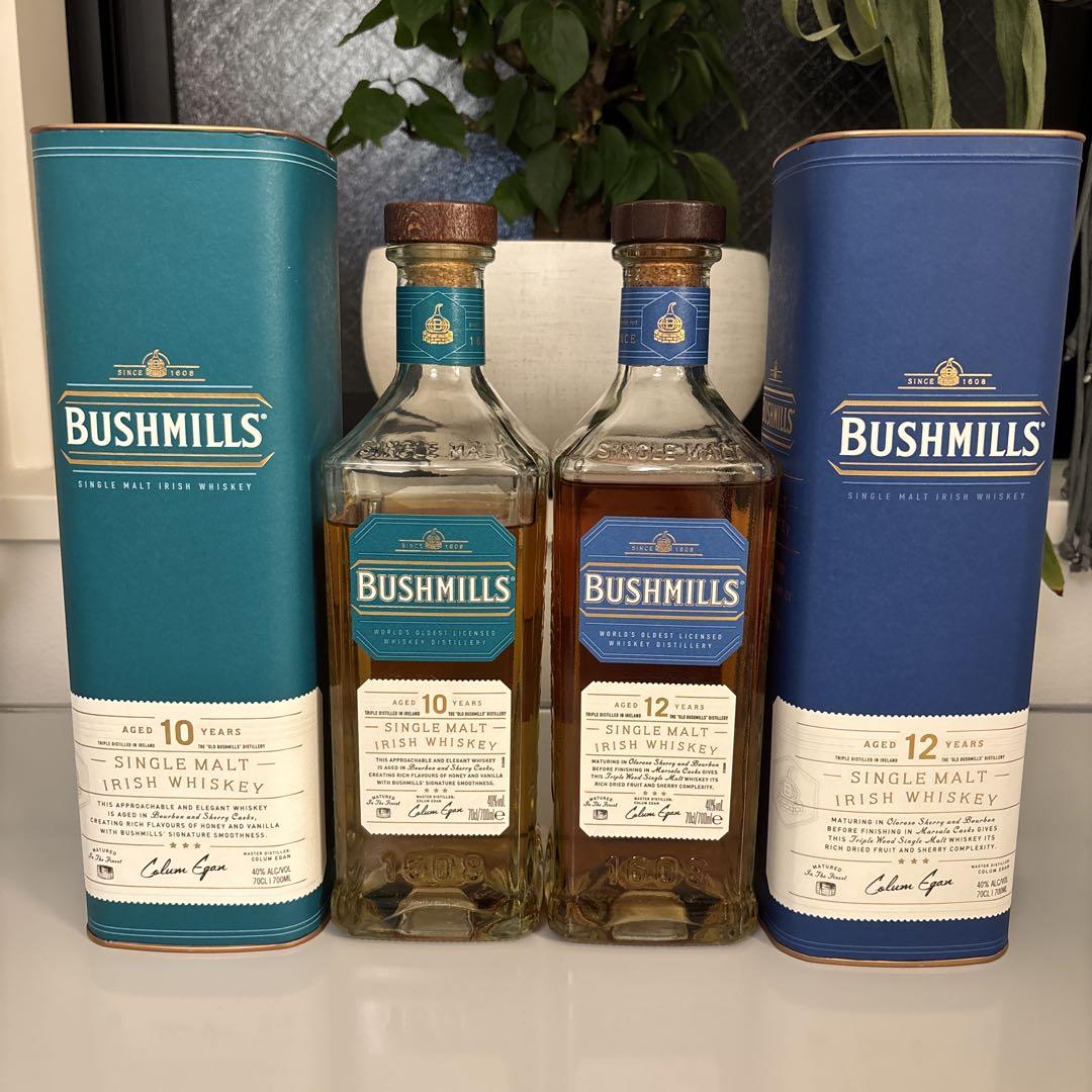 BUSHMILLS 10年 12年 シングルモルトウイスキーセット - メルカリ