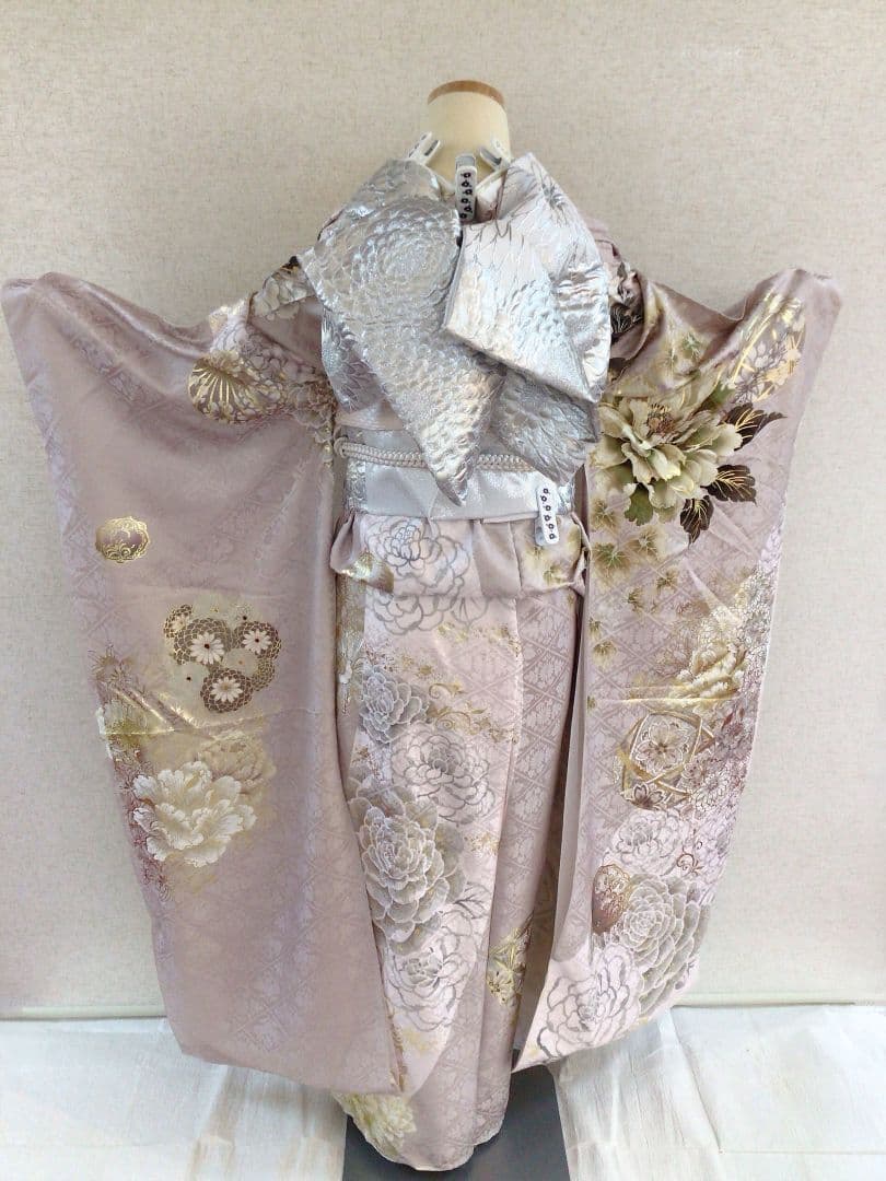 振袖フルセット くすみピンク 振袖フルセット くすみピンク