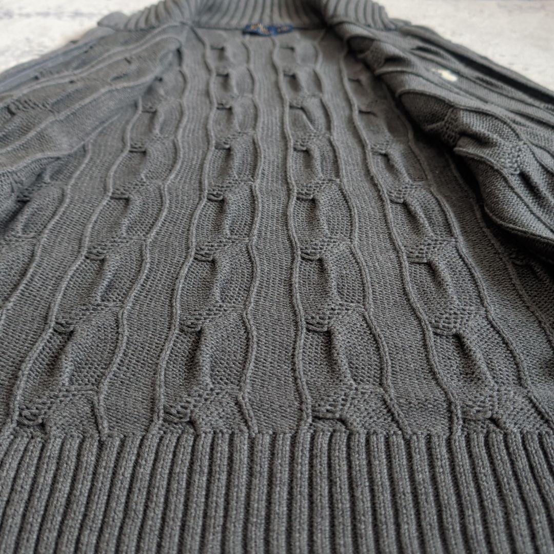 ポロラルフローレン ドライバーズニット フルジップ ケーブル編み ユニセックスM・POLO RALPH LAUREN MEDICALDB_JP