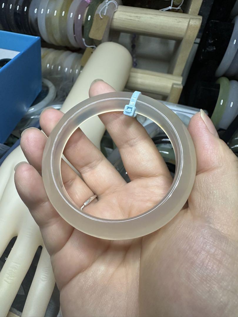 【透明度高】瑪瑙バングル54.6mm
