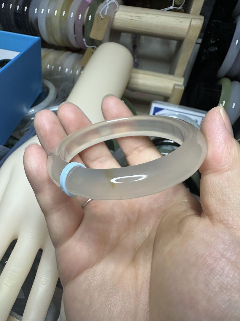 【透明度高】瑪瑙バングル54.6mm
