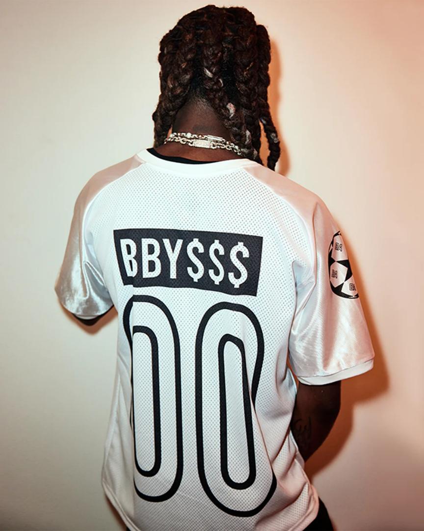 Destroy Lonely着用 BBY$ XXL サッカージャージ 白