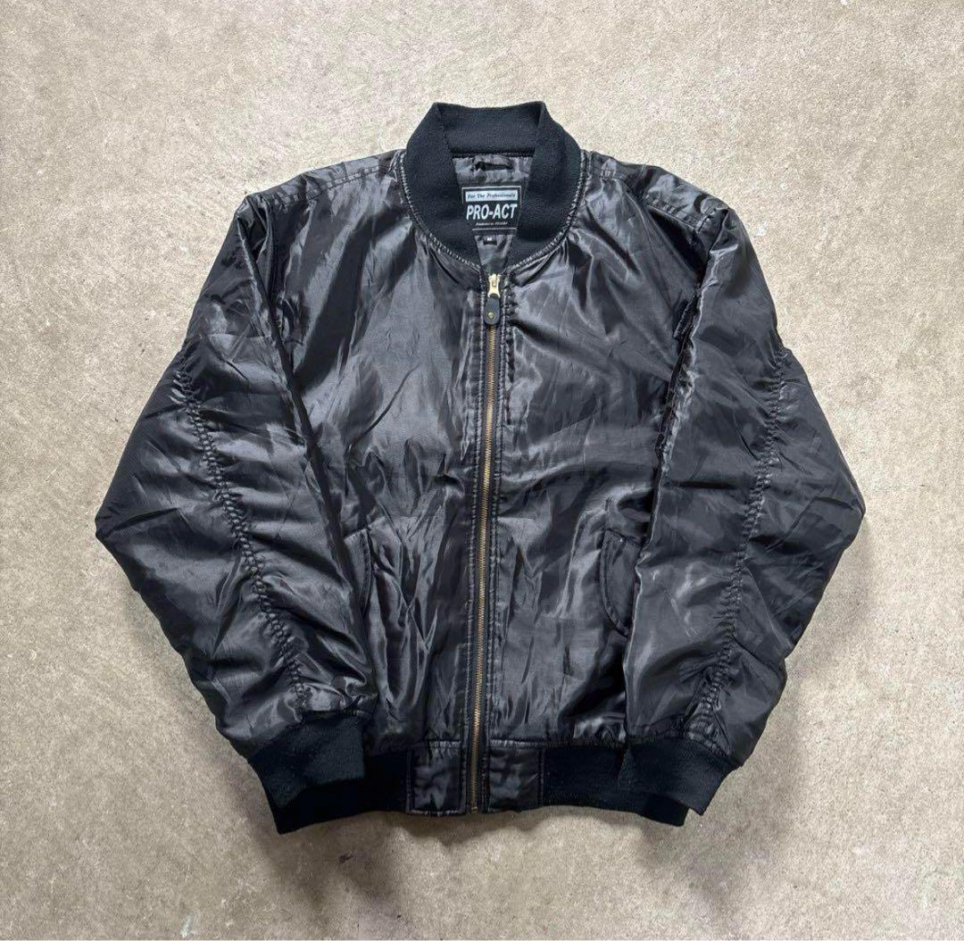 00s plane short ma-1 bomber jacket Black