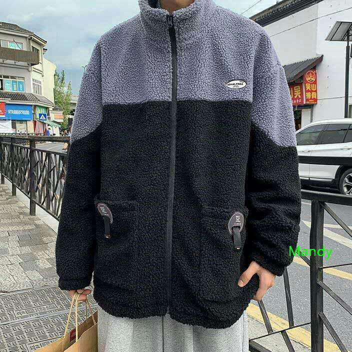 沖色抽縄カシミヤカーディガンガードコート男カップル装ゆとりカシミヤジャケット1