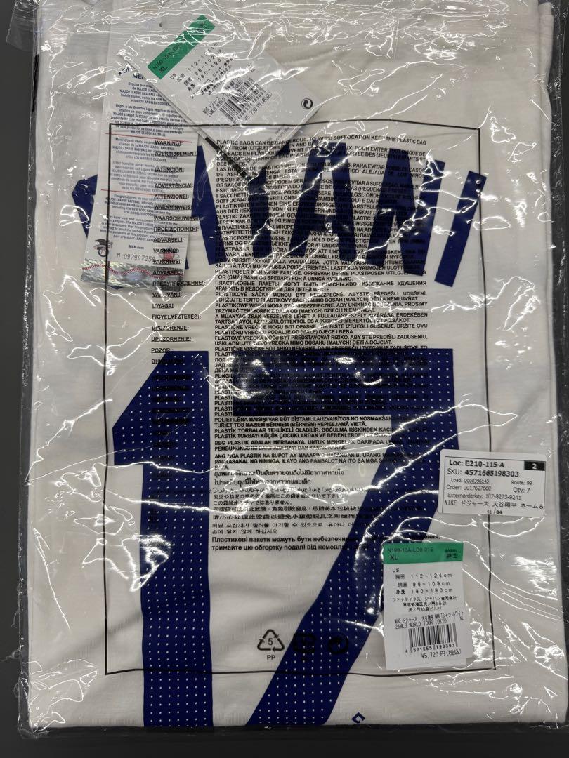 新品・未使用WORLD TOUR TOKYO 大谷Tシャツ（XL／ホワイト）