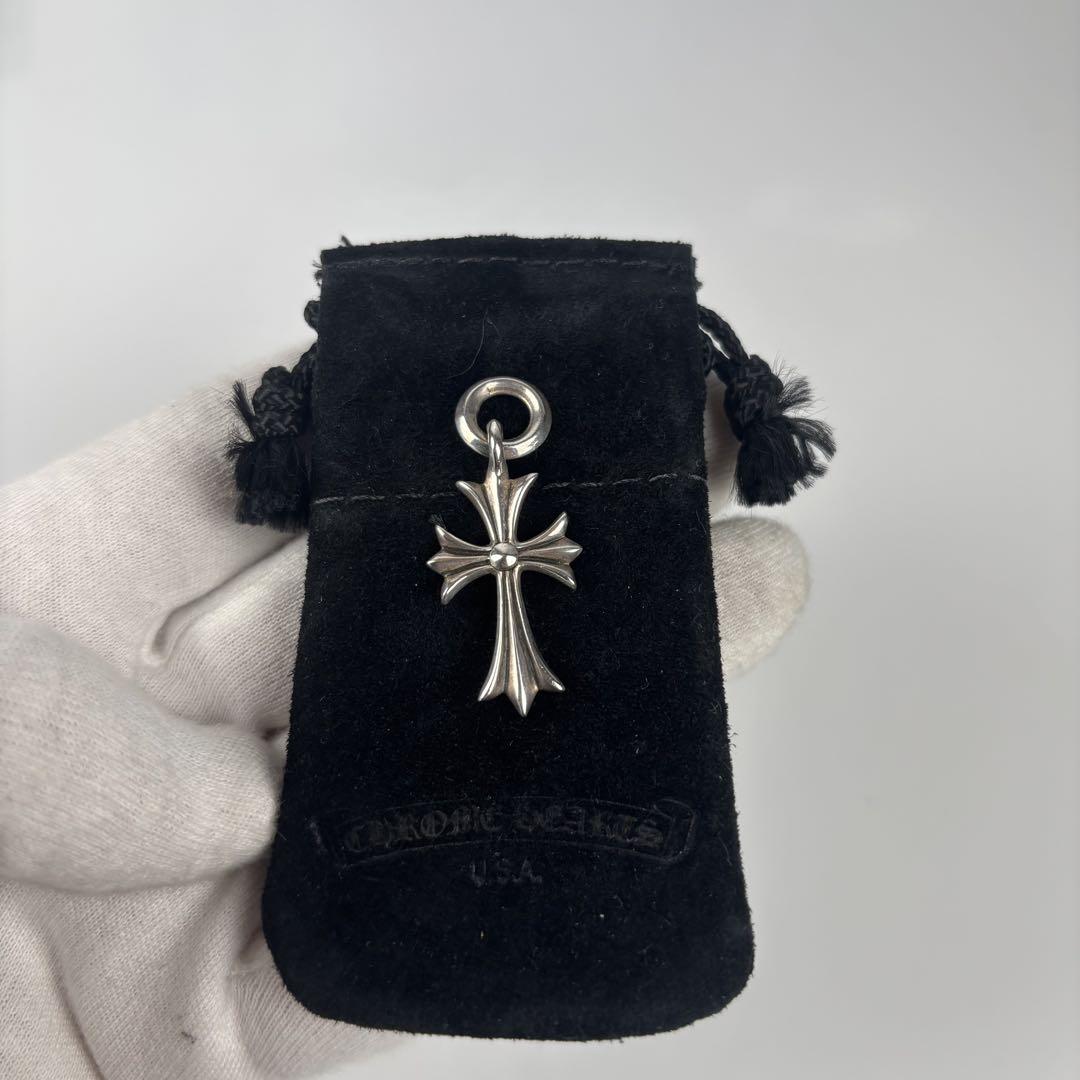 【極美品】クロムハーツ TLNY CH CROSS ネックレス　タイニークロス