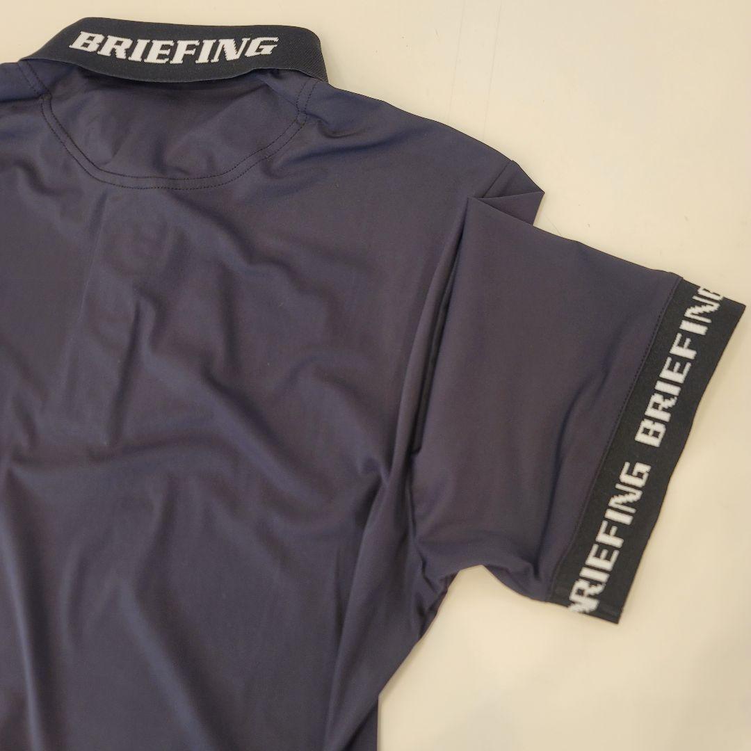 新品 BRIEFING LOGO BACK RIB POLO ブラック M 画像6