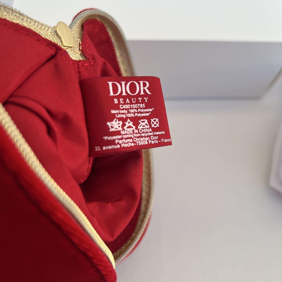 ディオール　ノベルティ　ベロア　レッド　ポーチ　　箱付き正規品　10点セット