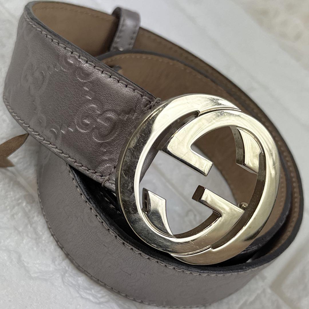GUCCI グッチ　インターロッキングG グッチシマ ベルト