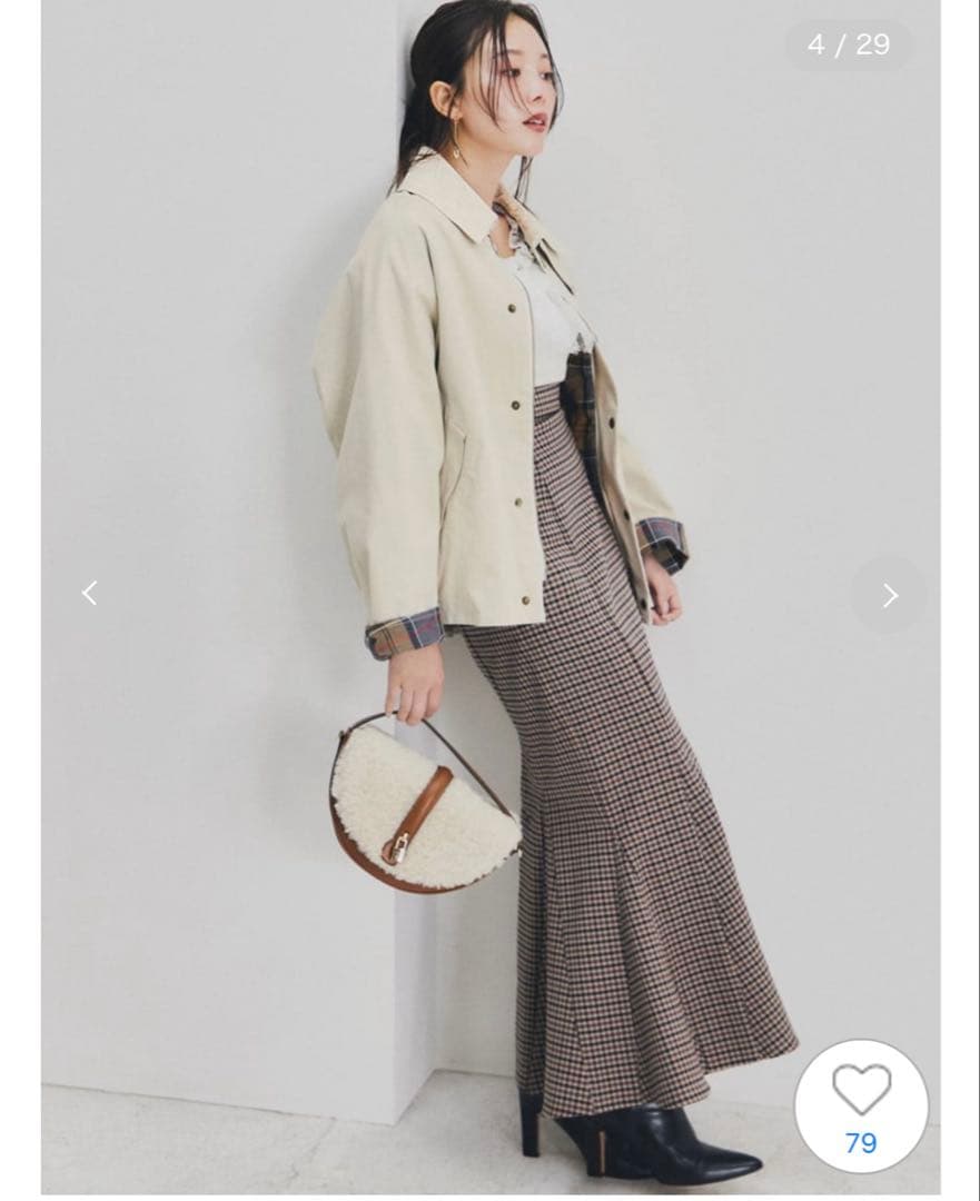 SNIDEL ハイウエストマーメイドスカートCHECKS Snidel