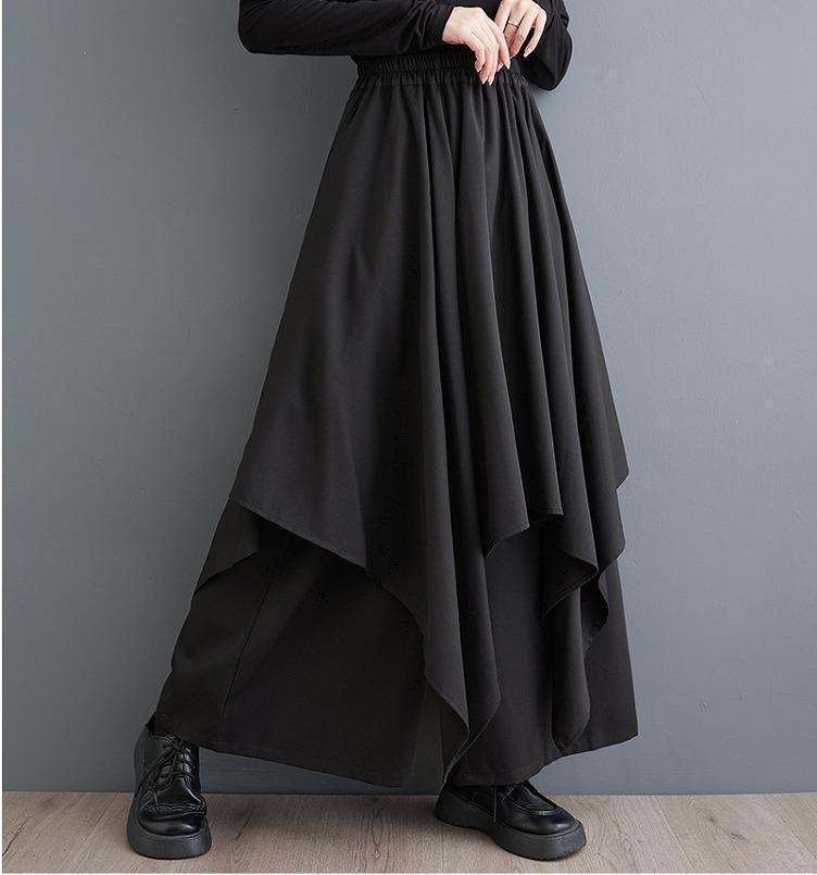 大きいサイズ レディース パンツ　春 秋冬 新品 スカート風　ワイドパンツ