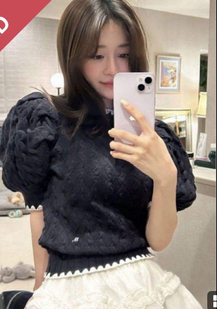 bibiy PUFF KNIT 半袖　ニット