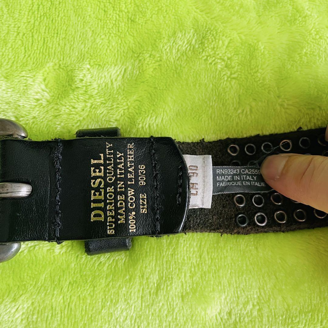 【レア】ディーゼルレザースタッズベルト