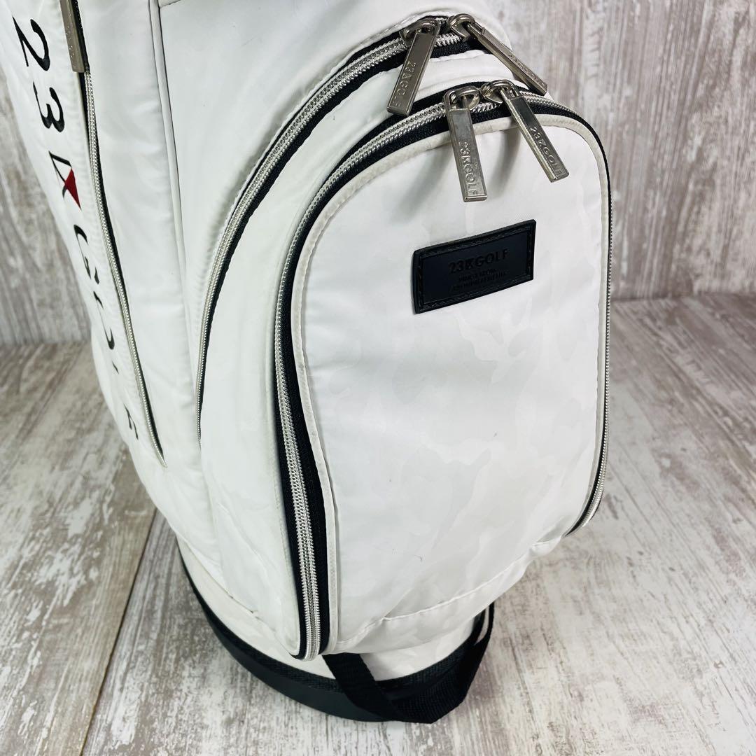 23区GOLF ゴルフ　スタンドキャディバッグ ホワイト迷彩柄　超軽量