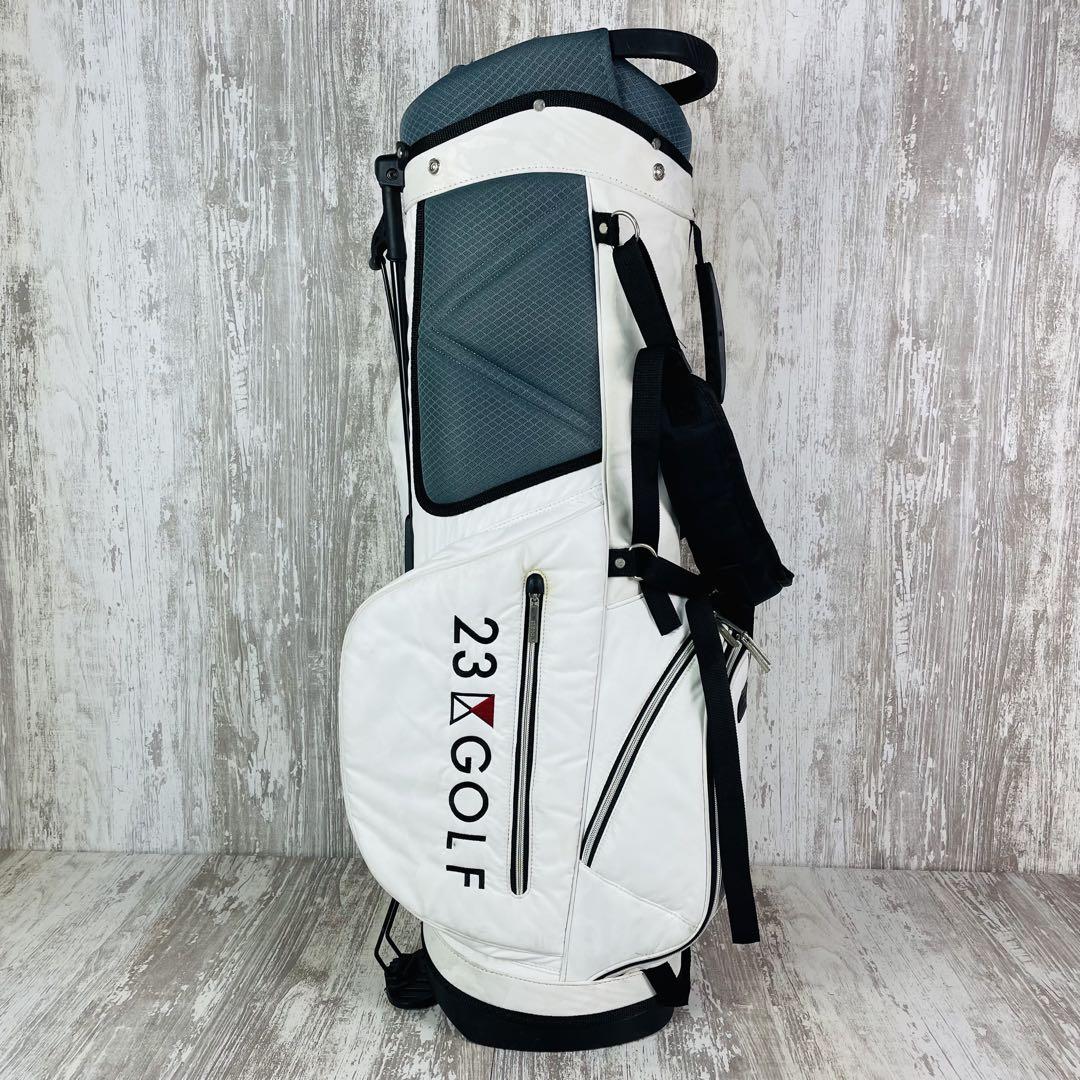 23区GOLF ゴルフ　スタンドキャディバッグ ホワイト迷彩柄　超軽量