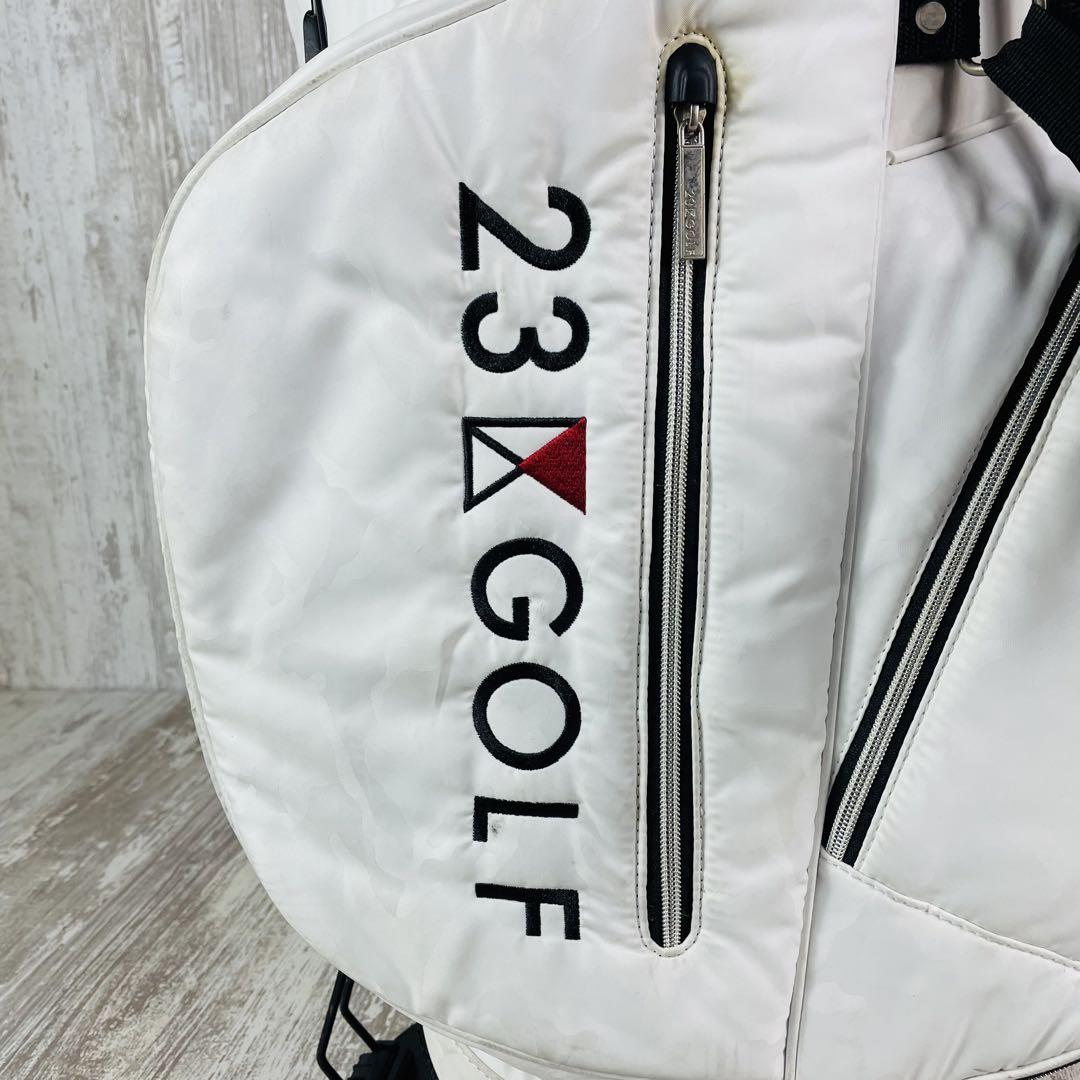 23区GOLF ゴルフ　スタンドキャディバッグ ホワイト迷彩柄　超軽量