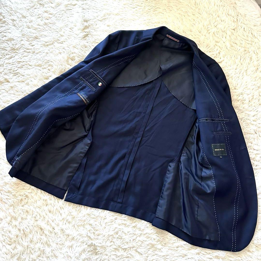 MALE & Co ネイビー【LL】【美品】【ウール100%】メンズジャケット