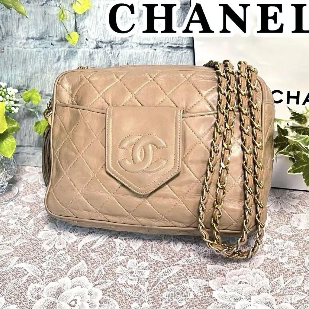 CHANEL☆マトラッセ フリンジ Wチェーン ショルダーバッグ☆正規