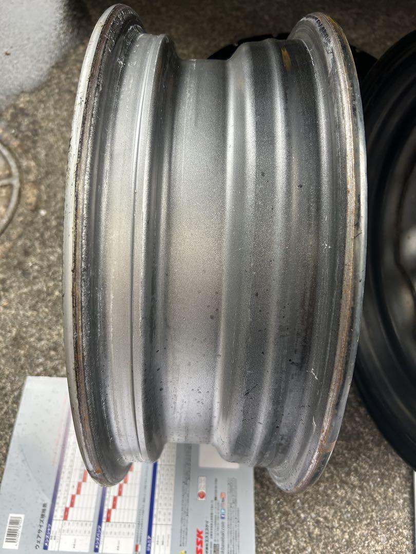 スチールホイール 2本セット 15インチ5J 4穴 PCD100 +45