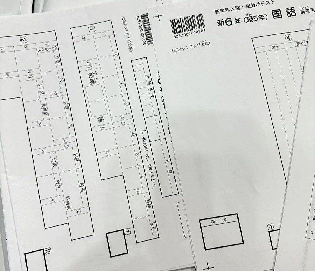 2024年 サピックス 新6年生 現5年生 新学年入室組分けテスト 小5 新小6 2024年 サピックス 新6年生 現5年生 新学年入室組分けテスト 小