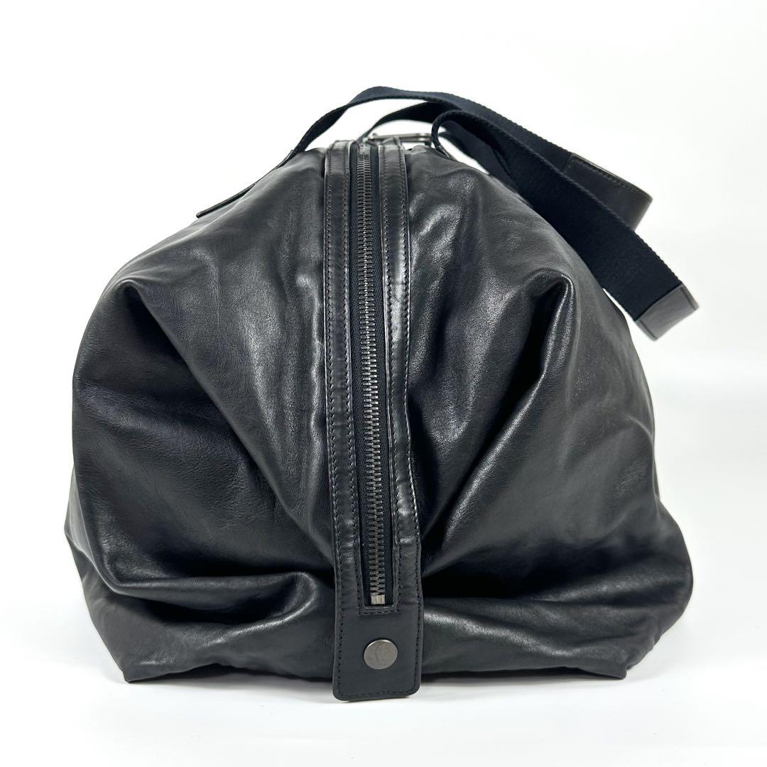 極美品 Bottega Veneta イントレチャート ボストンバッグ レザー黒