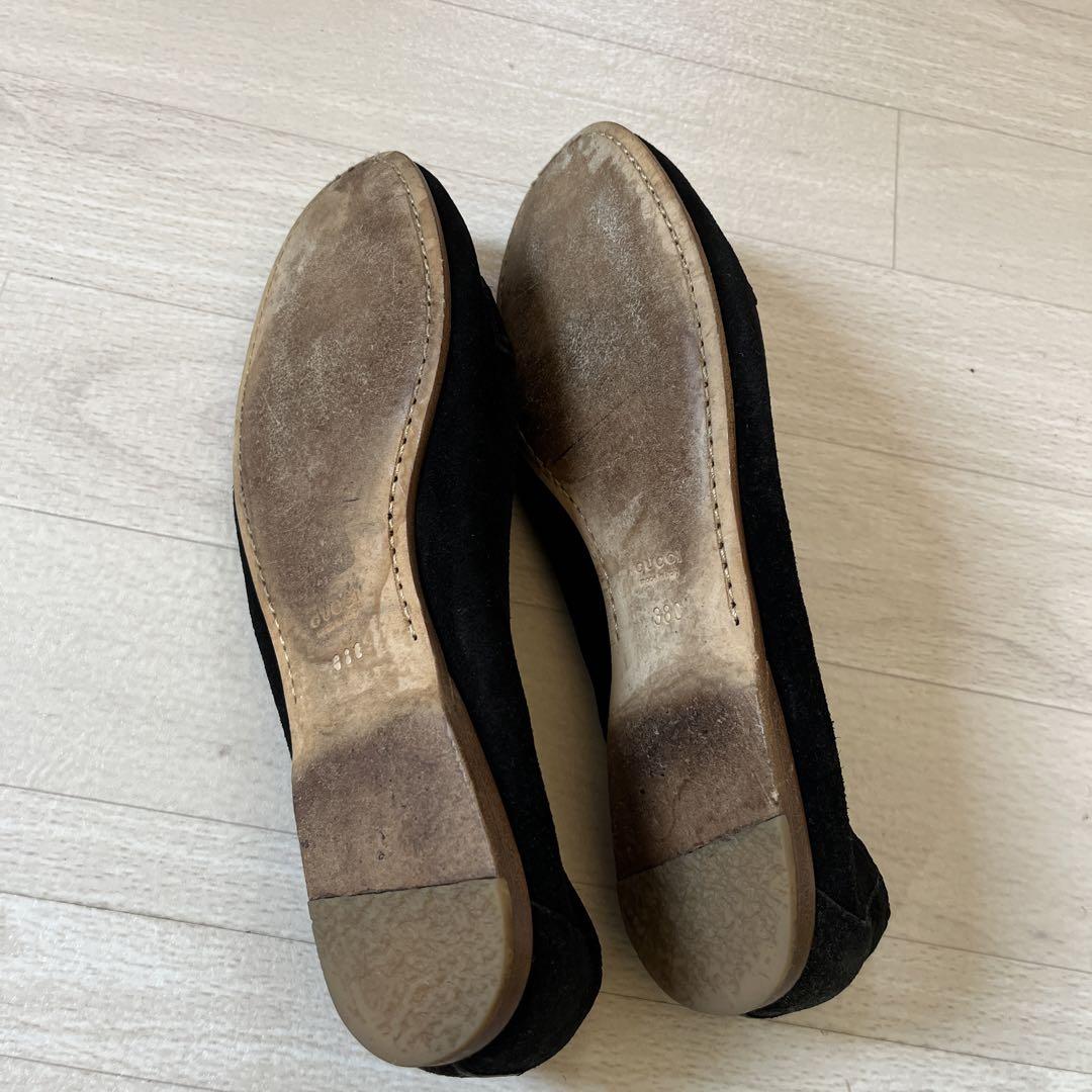美品！ GUCCI ブラック スエード ローファー 38
