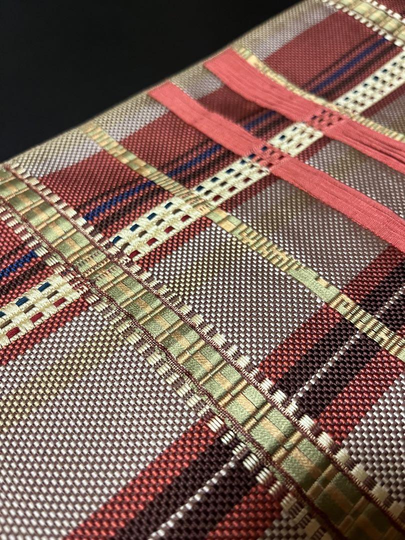 【逸品】●福岡県伝統工芸品●【筑前博多八寸】●全通●格子文様● 画像7