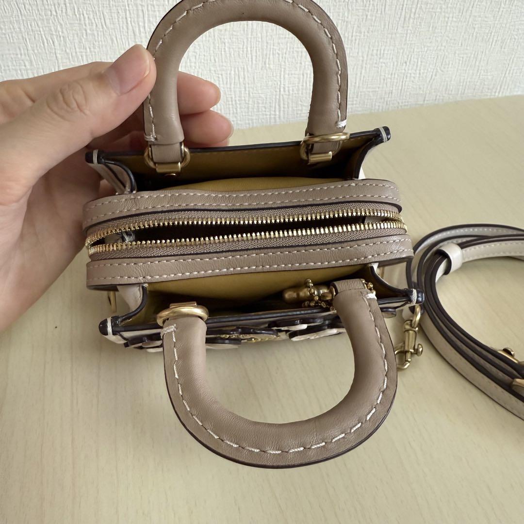 COACHティーローズローグミニバッグショルダーバッグホワイト