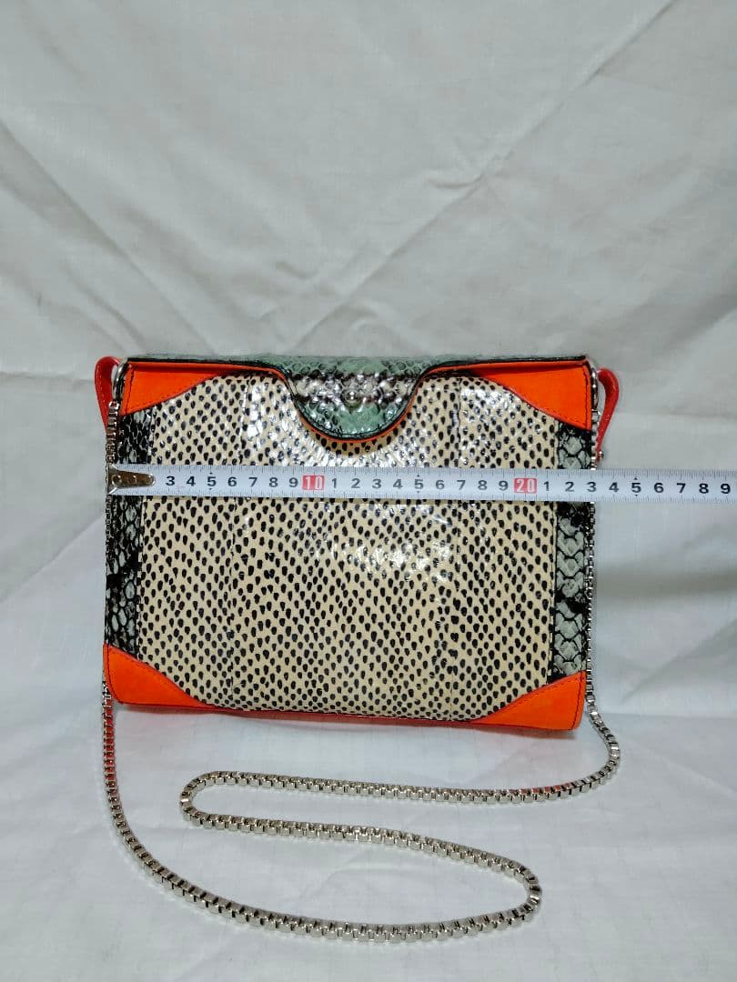 超美品 CARVEN ショルダーバッグ パイソン イタリア製 本皮