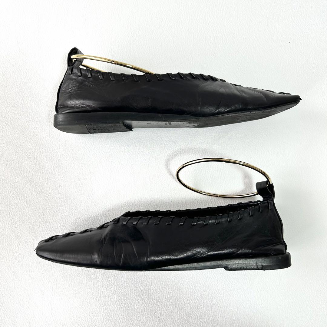 JIL SANDER ジルサンダー アンクレット バレリーナ 黒【36 1/2】