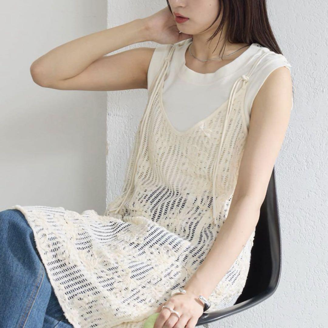 Kastane カスタネ　フラワーレースミニワンピース アイボリー　新品　未使用