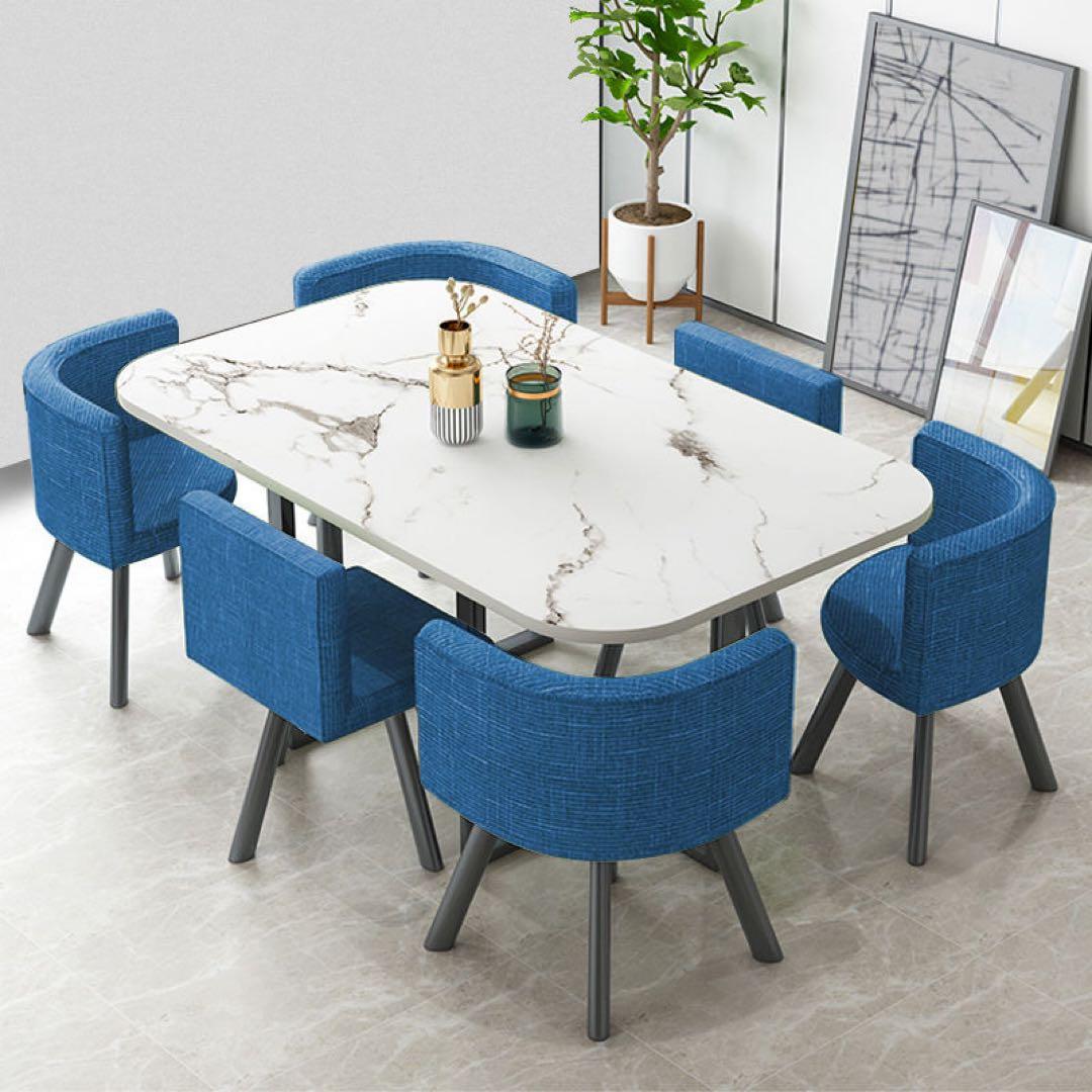 ダイニングセットテーブル 150cm＋チェア6脚 - メルカリ