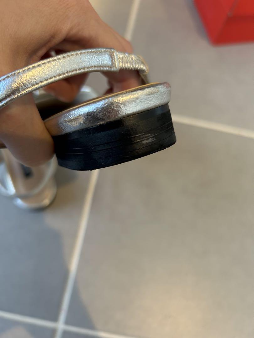 OHGA ビッグリボンパンプス シルバー 22.5㎝ OHGA オーガ BIG RIBBON ビッグリボン パンプス シルバー 24㎝