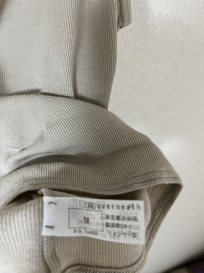 オーバーニース　overneath リブトップ