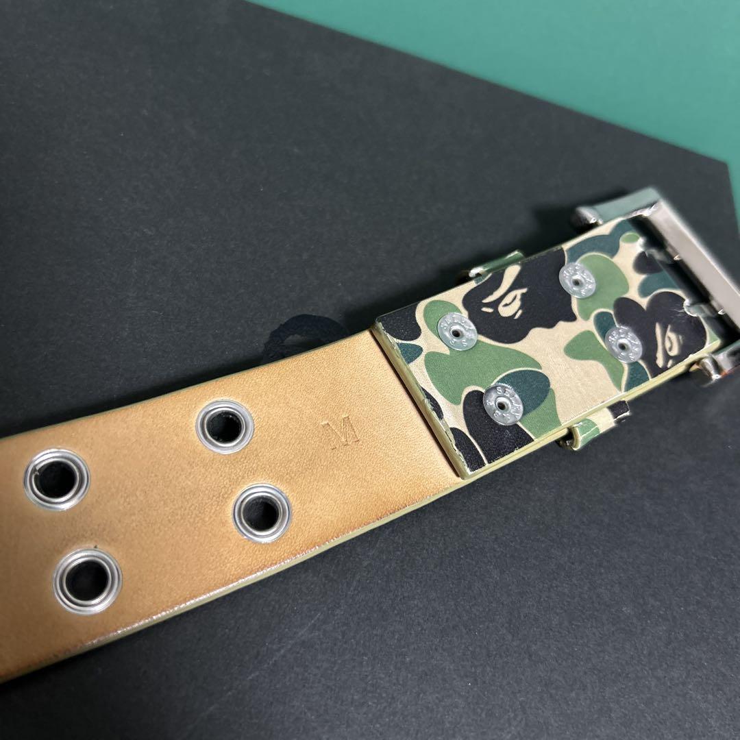 A BATHING APE BAPE グリーンカモ　ベルト